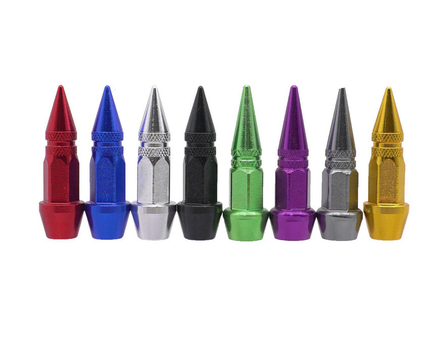 4-piece car tire valve cover rod air dust cover dustproof blue rocket for Chevrolet