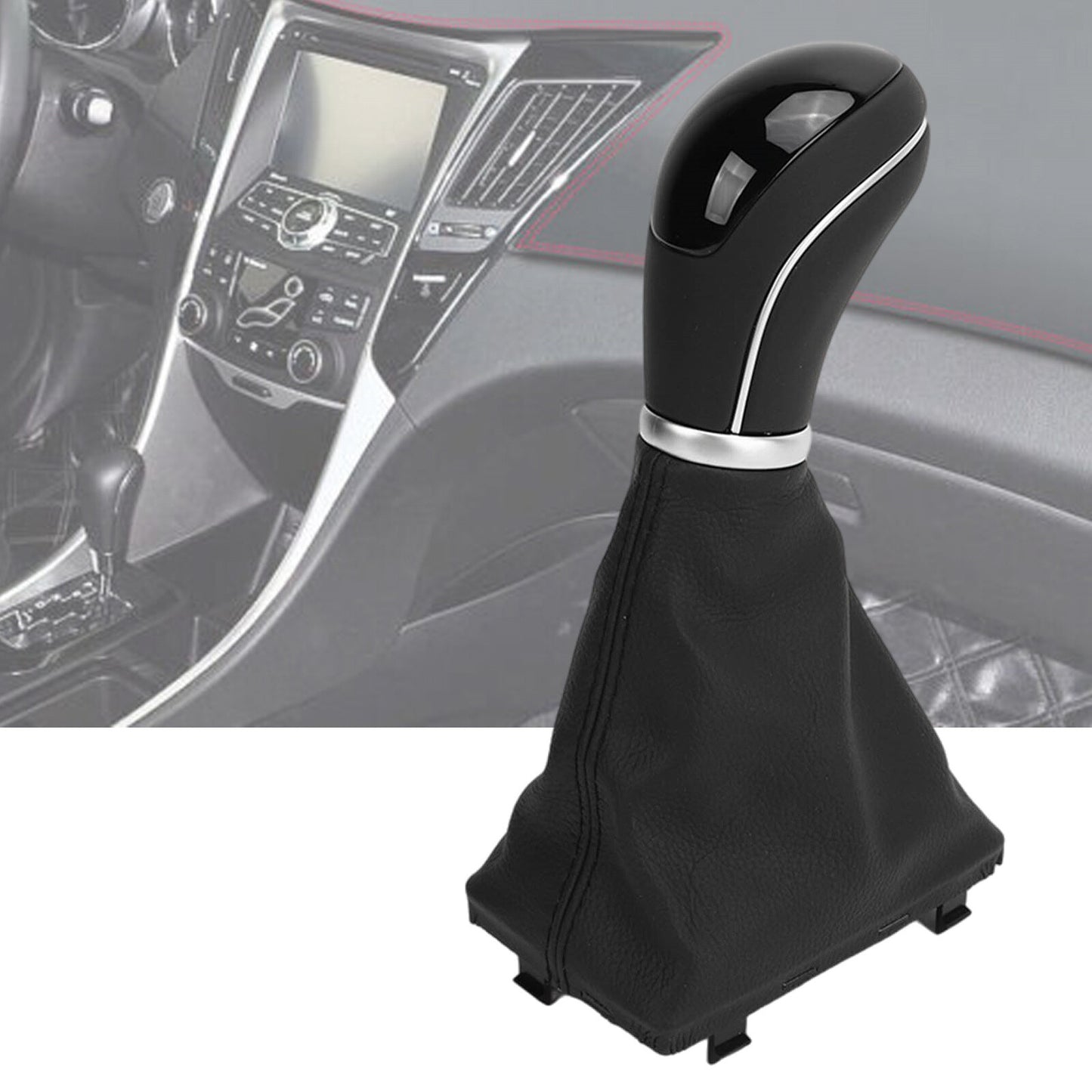 Leather Automatic Gear Shift Knob for Hyundai Sonata 2010-2014 46720-3Q100 AT