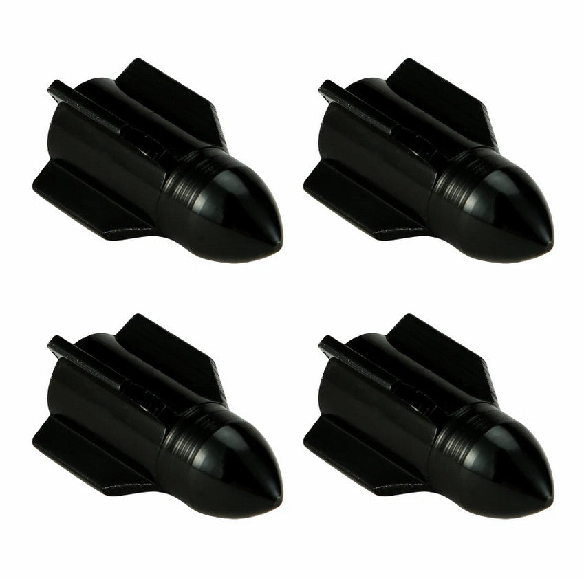 4-piece car tire valve cover rod air dust cover dustproof black rocket for Lexus