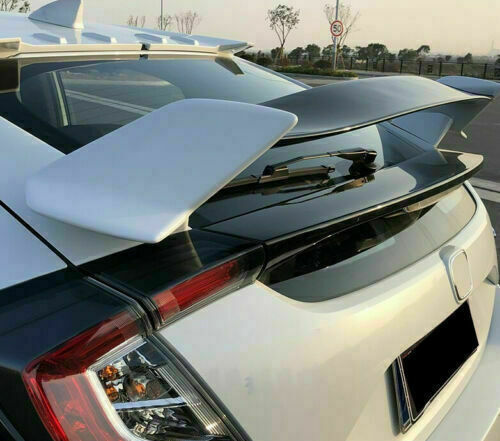 for Honda for Civic Hatchback 2017-2021 Gloss Black Rear Spoiler Tail Wing Bar Cover