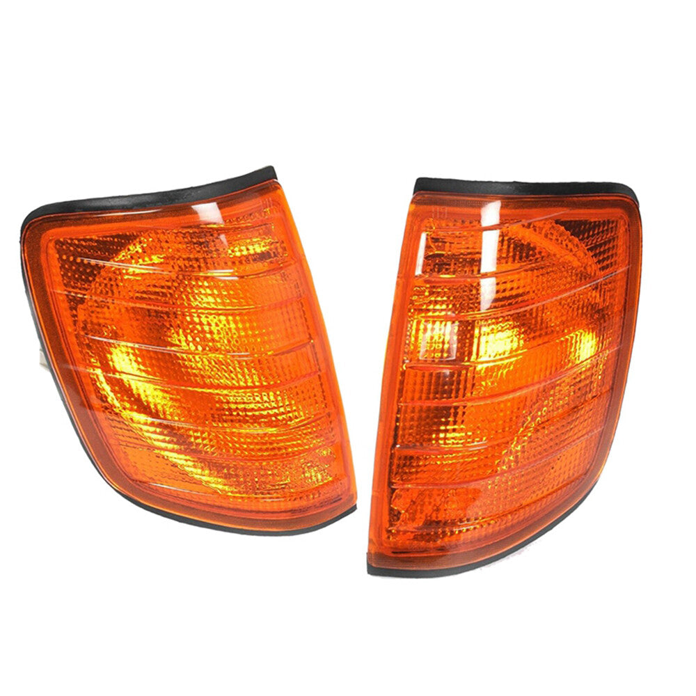 A pair of amber corner turn signals (L+R) are applicable to 1985-1995 for Mercedes-Benz E-Class W124 models.