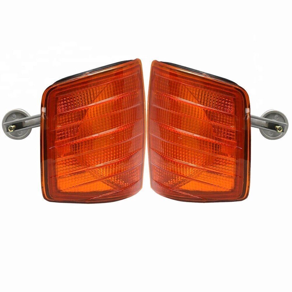2-piece yellow turn signal light housings for Mercedes-Benz W201, E200, E220