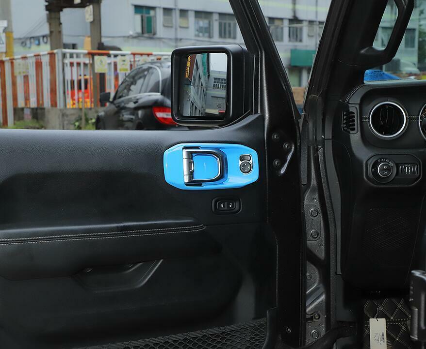 Fit for Jeep for Wrangler JL/JT 18-2021 21PCS Light blue Car Interior kit Cover Trim