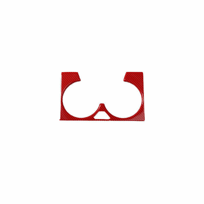 Red Carbon Fiber Inner Central Console Water Cup Cover for Benz GLE GLS 2020-23