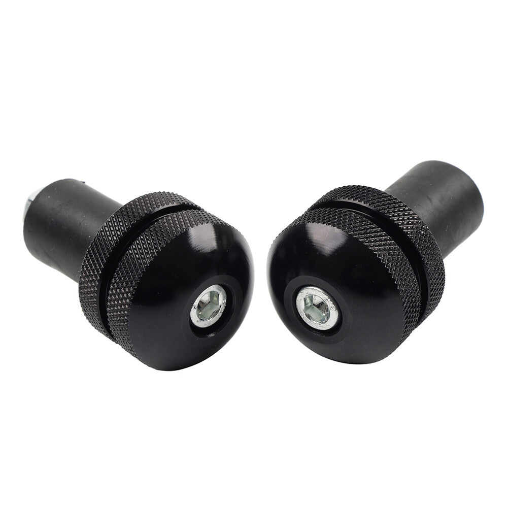 Universal 7/8 Motorcycle Handlebar Grips Bar End Cap Plug Slider Black