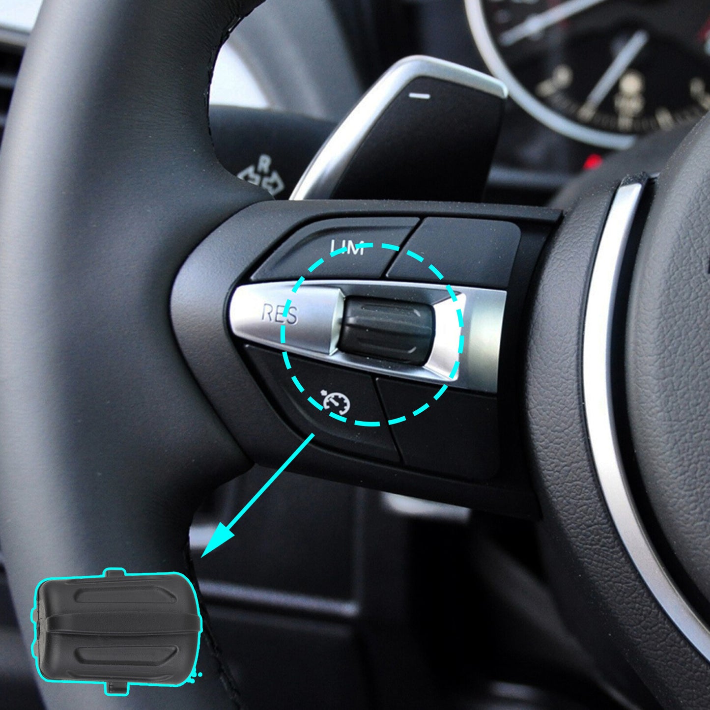 for BMW F30, F20 F10 M sports steering wheel cruise control switch button rocker left