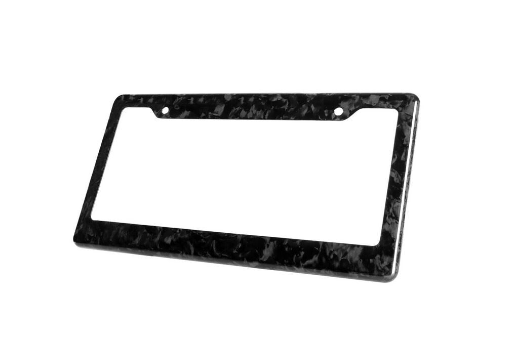 Car license plate frame cover cap rear boot black forged carbon for BMW