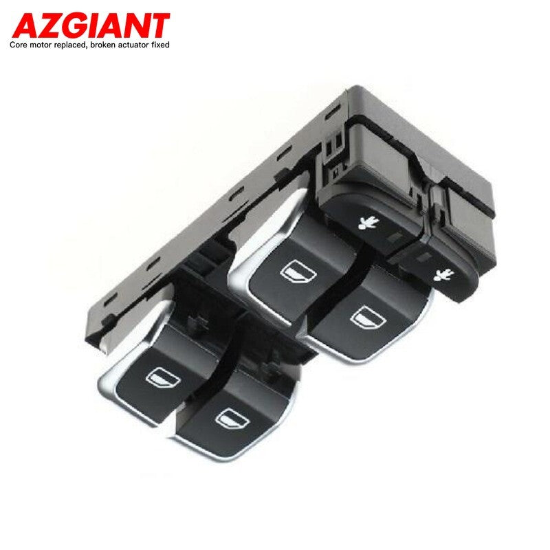 Suitable for 2013-2014 for Audi A6 Allroad, left front drive side window switch with chrome trim.