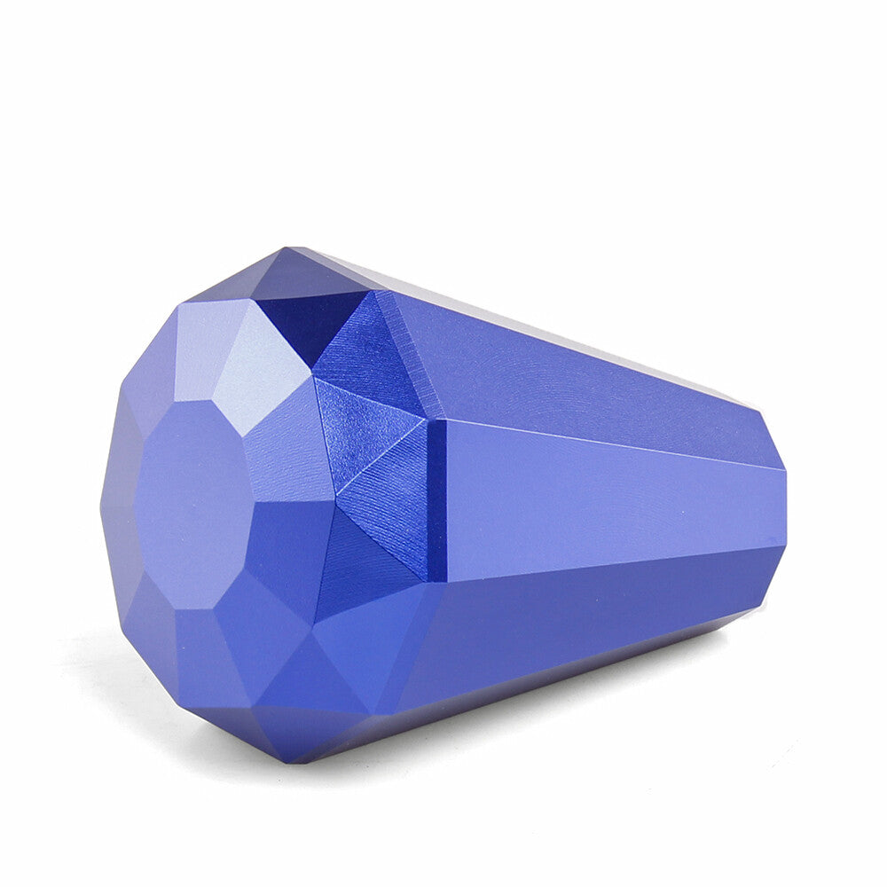 Aluminium Blue Diamond Gear Shift Knob Manual Shifter with Head Adapter