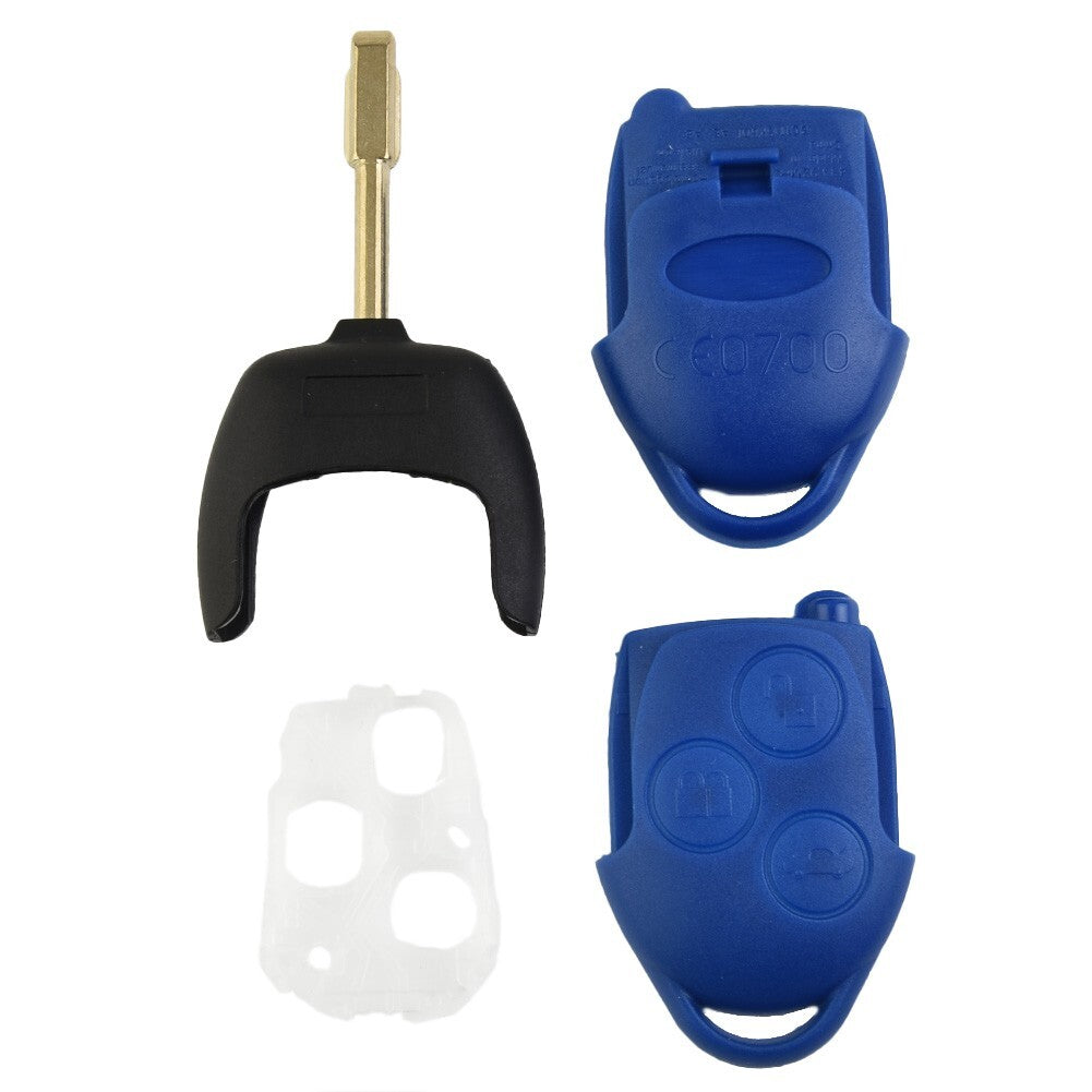 Key fob protective case with 3 buttons, blue remote control for Ford Transit MK7 2006 - 2014