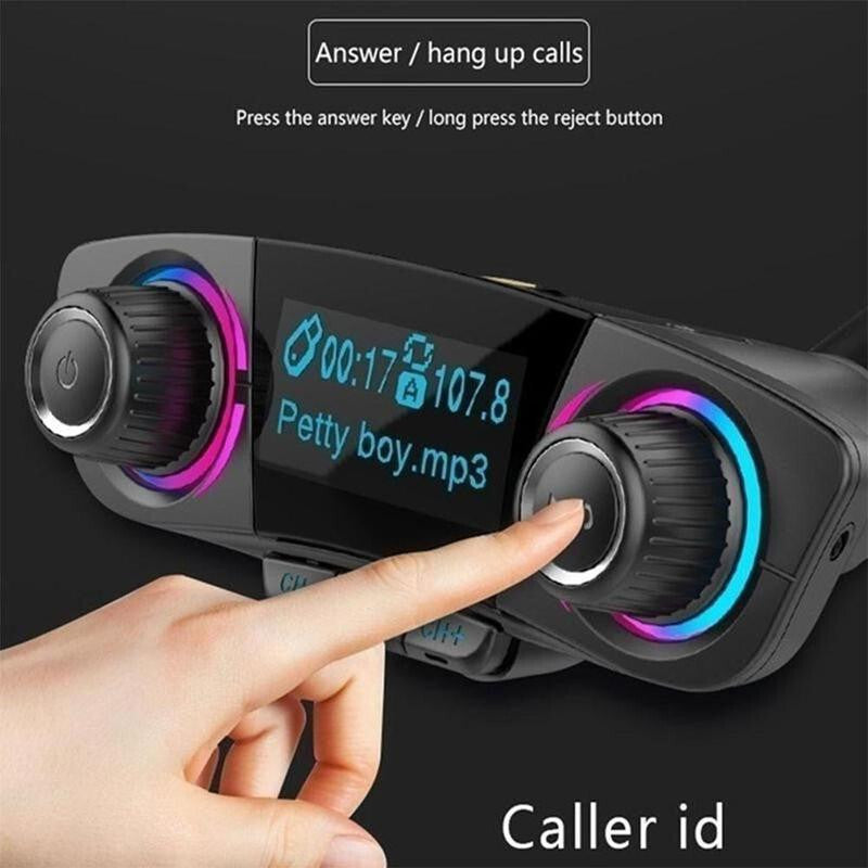 Bluetooth 4.0 FM Transmitter for Car Double USB Wireless FM Radio Kit TF AUX