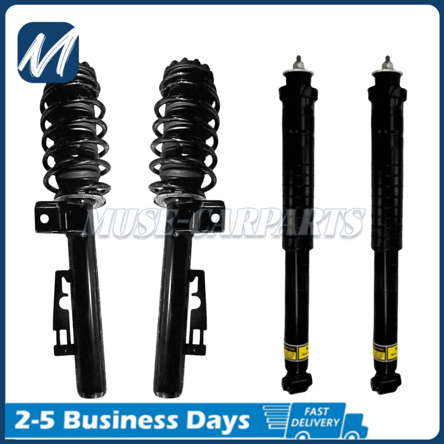 2-Piece Front Shock Absorber Assembly with EDC for Mercedes W164 ML350 ML500 2006-2011
