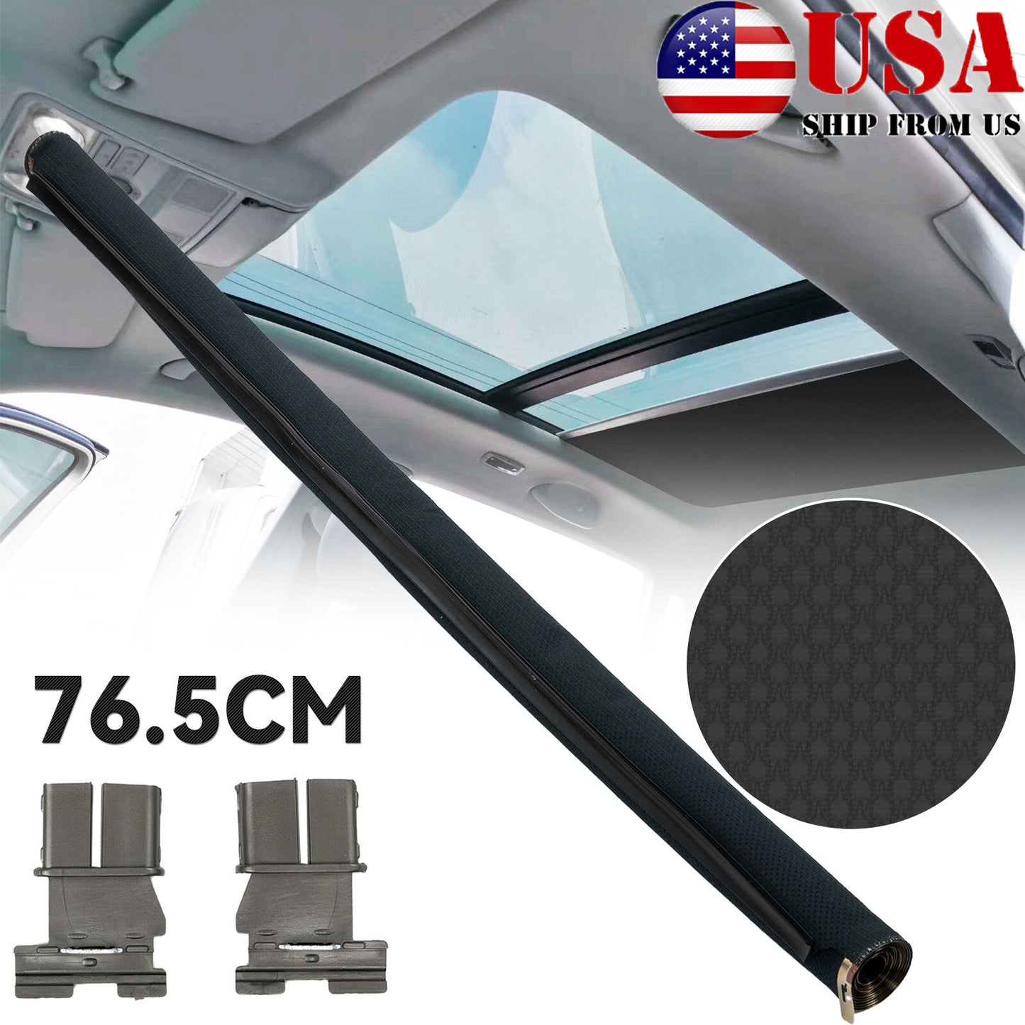 Black Sunroof Sunshade Cover Curtain for Audi Q5 2009 2010-2017 for VW for Golf for Jetta US