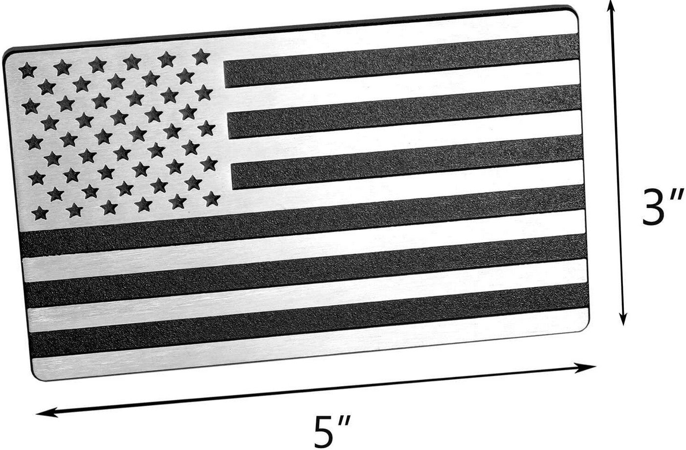 Car side fender rear badge sticker American flag chrome black for ford 2x