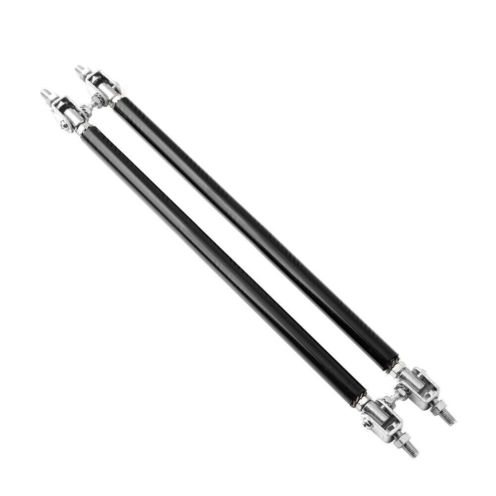 20cm Adjustable Front Bumper Lip Splitter Strut Rod Tie Support Bar Black