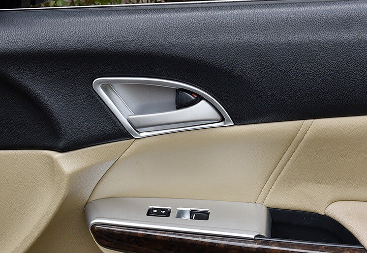 Inner Door Handle Bowl Cover Trim 4X for Honda Accord Crosstour 2008-2013 Silver