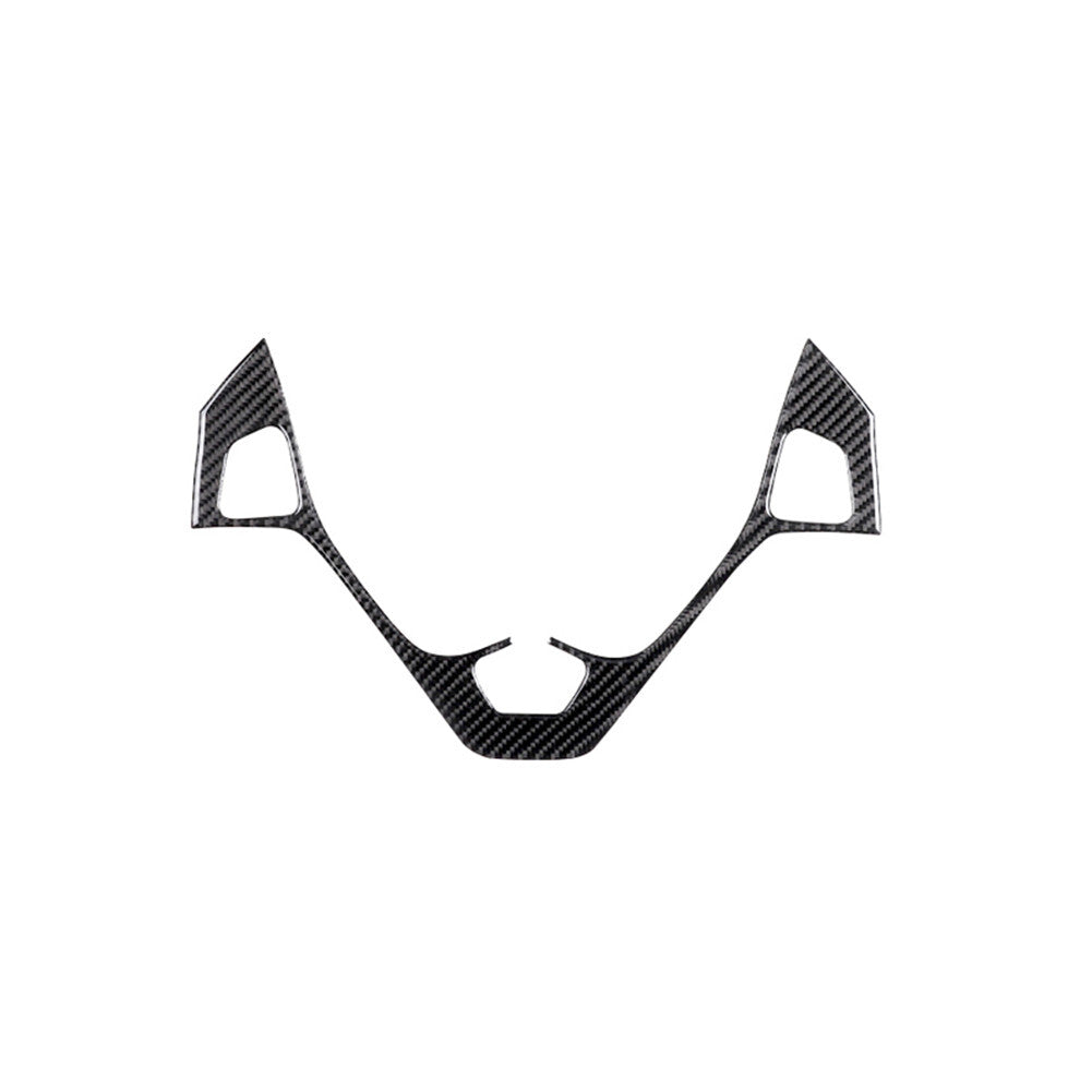 Carbon Fiber Steering Wheel Button Frame Trim Cover for Ford Explorer 2011-2014