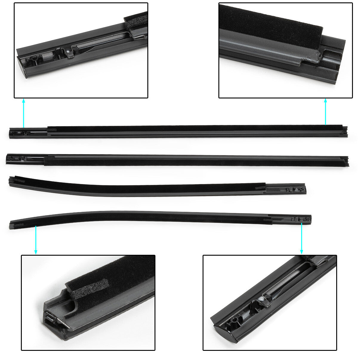 Suitable for Ford RANGER 12-21 AB3926201A39AE door belt cable Weatherstrip rubber seal kit