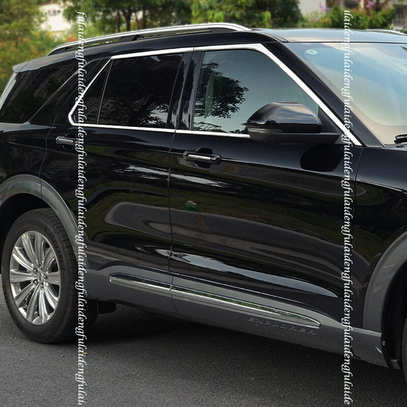 for Ford Explorer 2020-22 Chrome silver Car Window Strips frame Sill Cover Trim