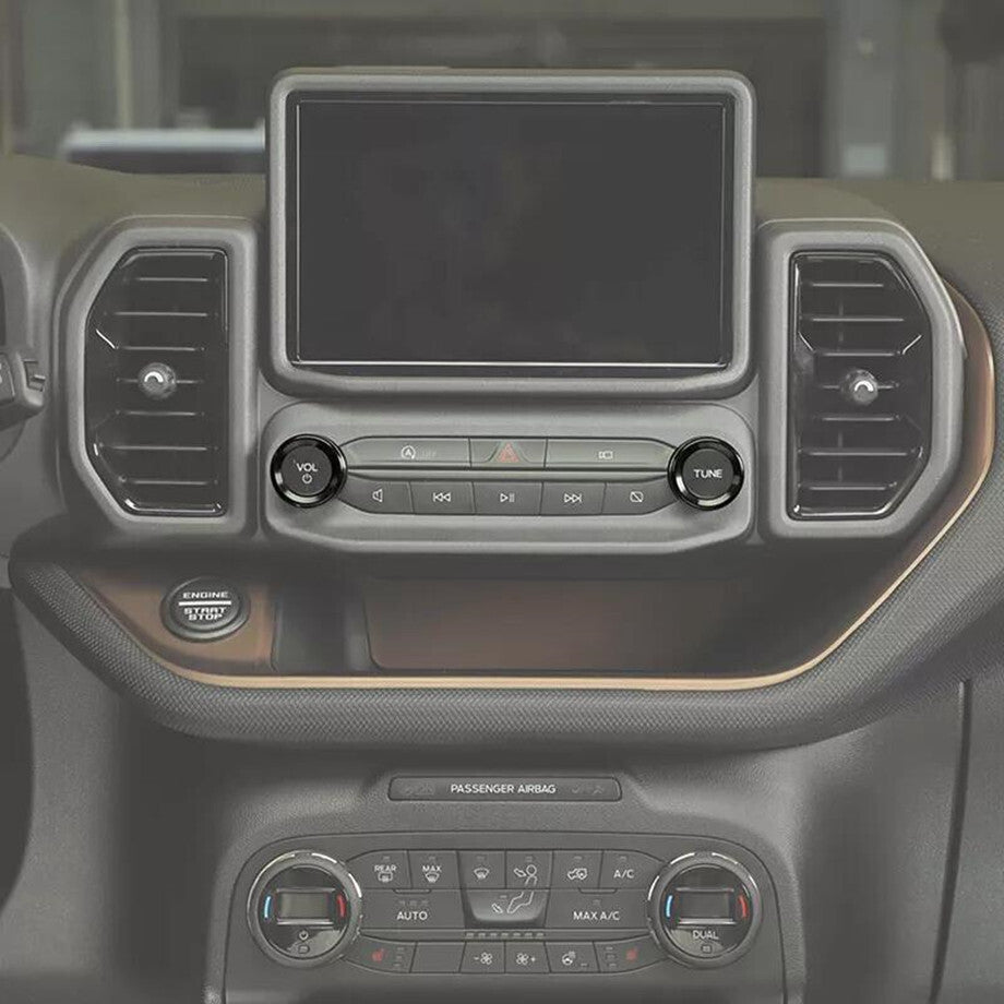 Car Inner Switch Knob Cover Trim for ford Bronco Sport 21-2024 Accessories Black