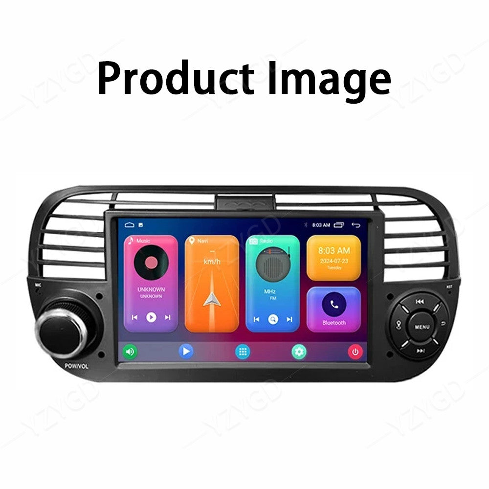 for Fiat 500 2007-2015 2+32G Apple Carplay Android 14 Car Radio Stereo Head Unit
