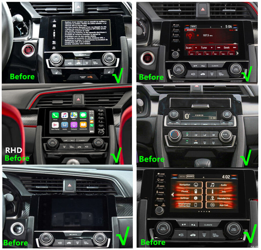 9.7 Android 11.0 Stereo Radio Head Unit GPS Navi Wifi For 2016-2020 for Honda for Civic