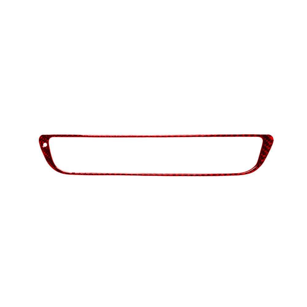 Red for Audi Q7 16-19 Carbon Fiber Center Control Switch Button Frame Trim Cover