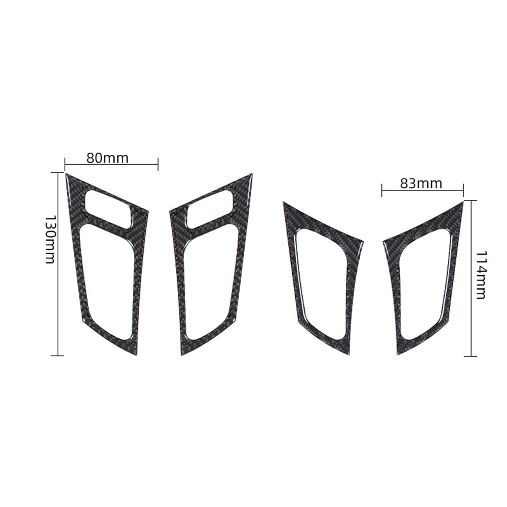 4pcs Carbon Fiber Interior Door Handle Frame Cover Trim for Acura TL 2004-2008