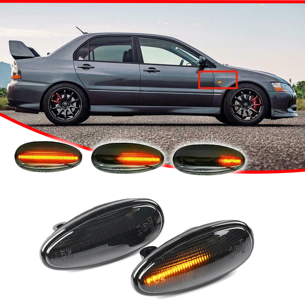 LED side marker lights for Mitsubishi Lancer EVO Outlander smoke turn signals