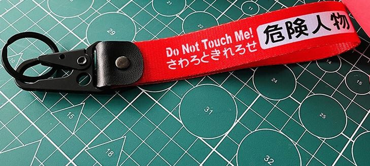 Car keychain/key ring with lanyard, car accessories for JDM, red, suitable for Nissan .