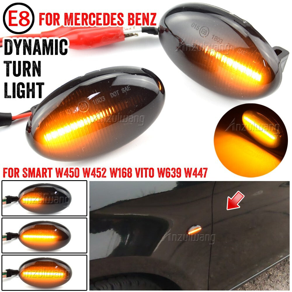 Dynamic Side Marker Turn Light for Benz W450 W452 A-Class W168 1997-2001
