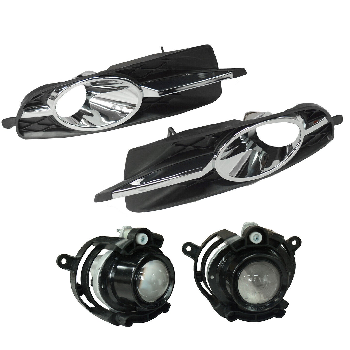 A pair of front bumper fog light assemblies with covers for Buick LaCrosse 2010 - 2013