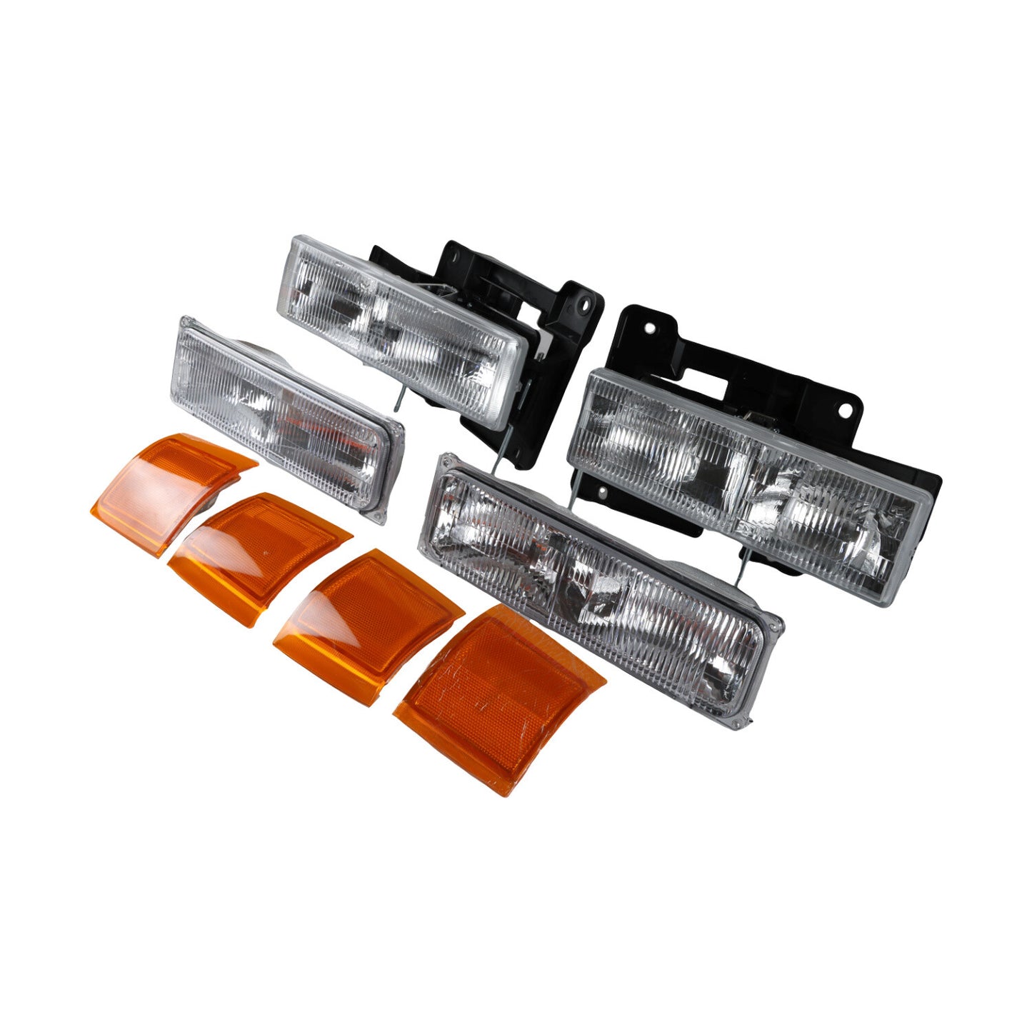 Front Headlight Headlamp Replacement For 1994-1999 for Chevy C/K GM2503101 GM2502101