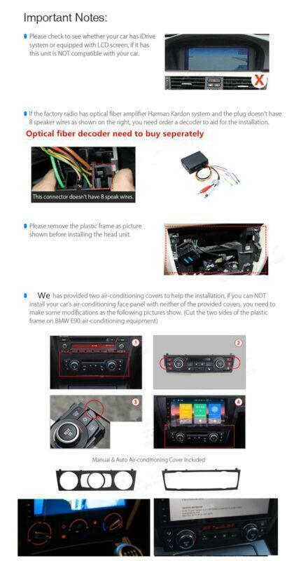 for BMW E90 E91 E92 E93 9 Touch Screen Android 9.1 Car Stereo Radio GPS 2+32GB