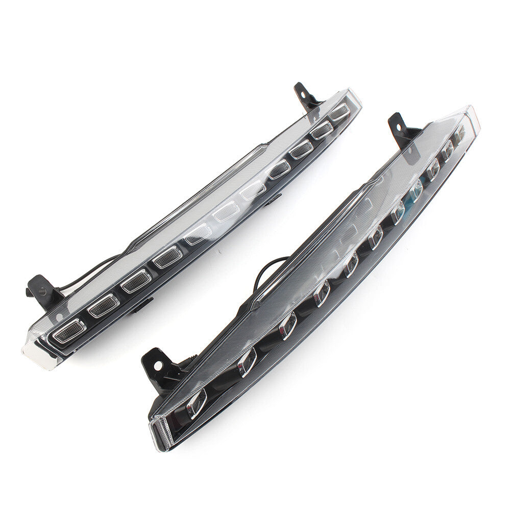LED DRL Dynamic Daytime Running Light Turn Signal Lamp for Audi Q7 2010-2015