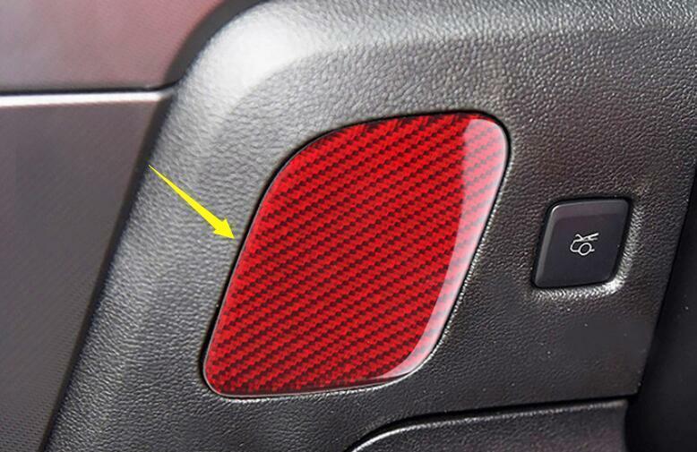 for Ford for Mustang for Shelby 2015-2022 Red Carbon Fiber Driver Storage Box Bowl Trim
