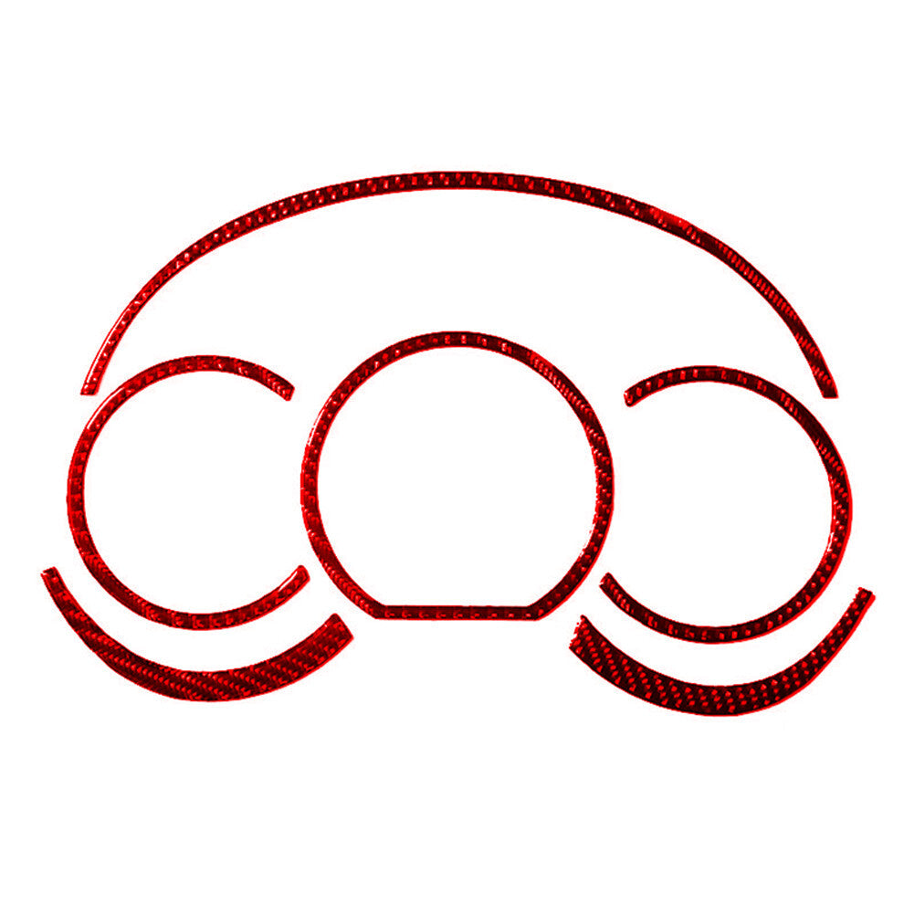 6X Carbon Fiber Speedometer Panel Cover Trim for Suzuki Grand Vitara 2006-13 RED