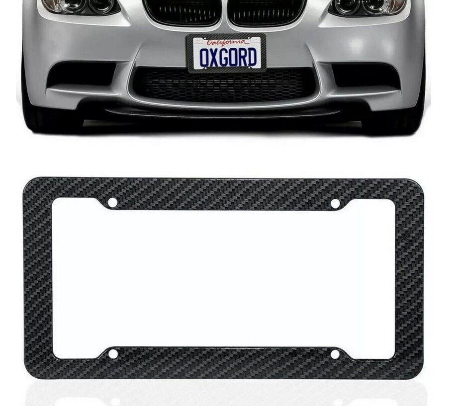 Car license plate frame cap boot trunk black carbon suitable for ford
