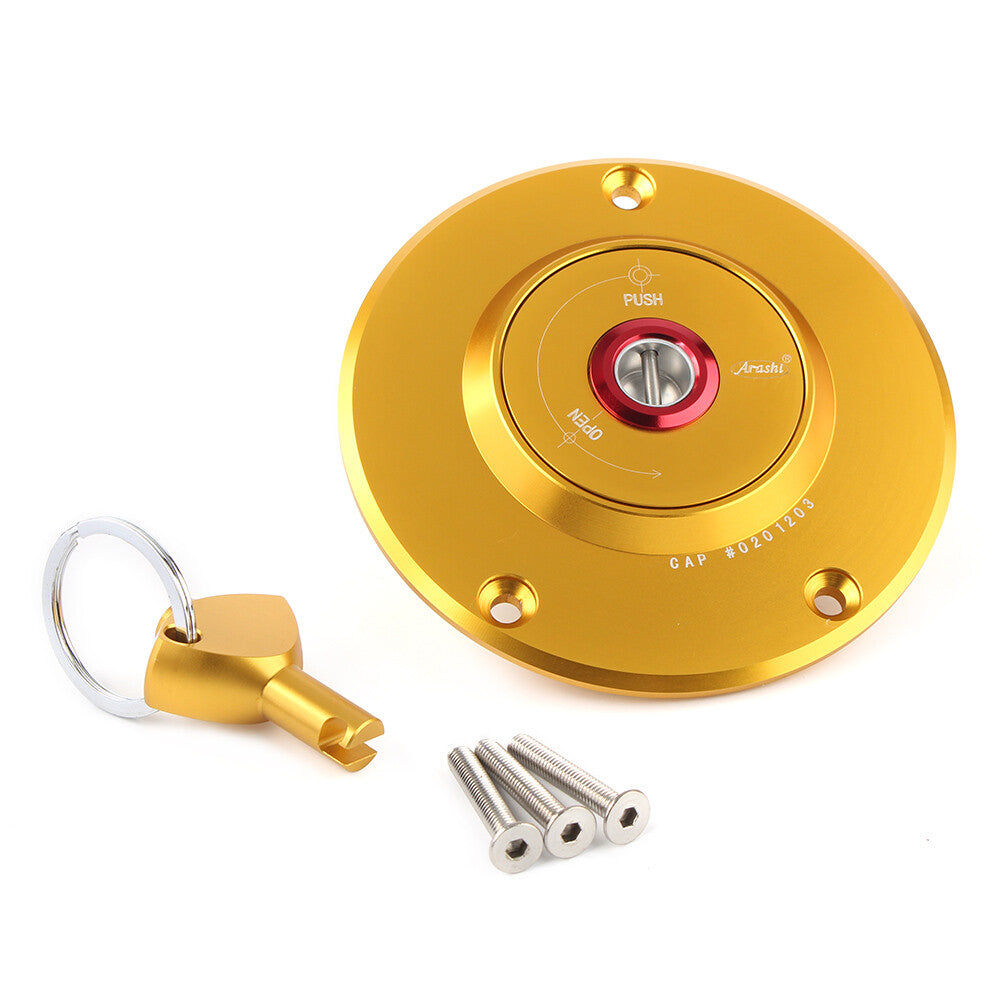 for Kawasaki ZX-10R 2004-05 ZX-9R 2000-2003 Gold Gas Fuel Tank Cap Key