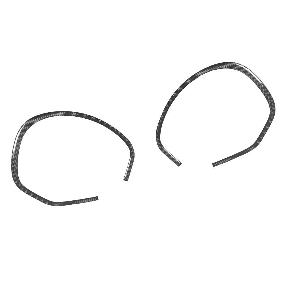 2Pcs Carbon Fiber Ineterior Speedometer Cover Trim for Ford Fiesta 2011-2015