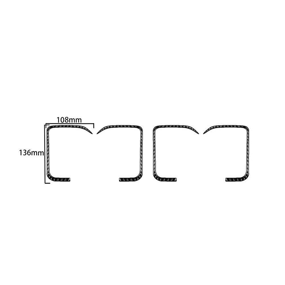 4x Carbon Fiber Door Handle Frame Cover Trim For Silverado for GMC for SIERRA 2014-2018
