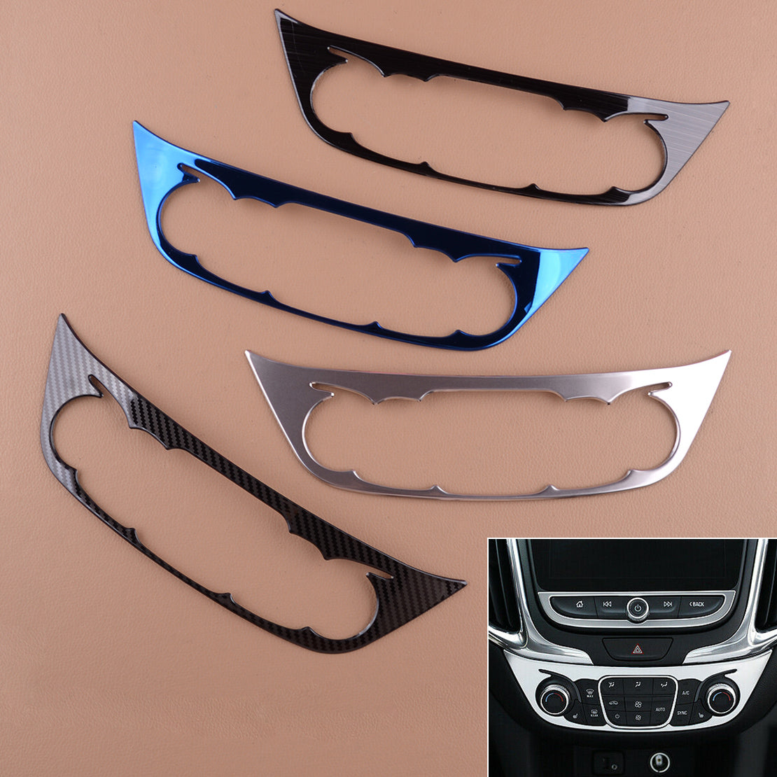 Steel Center A/C Control Panel Cover Trim fit for Chevrolet Equinox 2018-19 New
