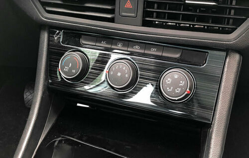AC Switch Steel Black Central Console Trim for Volkswagen for Jetta Mk7 2019-2021