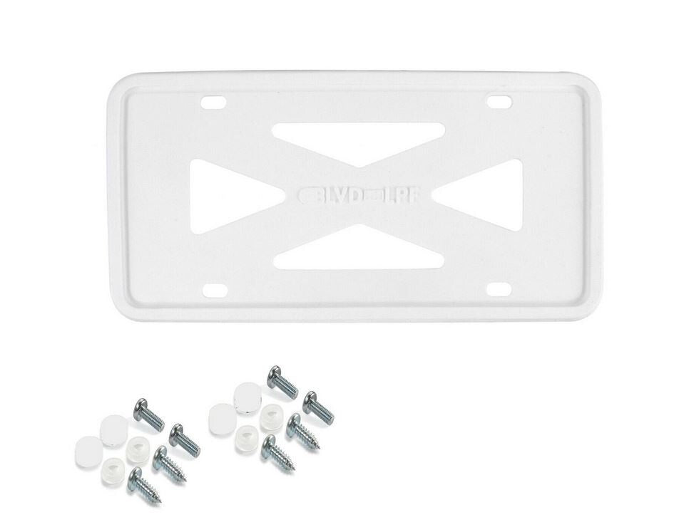 1 piece of white silicone car license plate frame cover cap for trunk suitable for Mazda