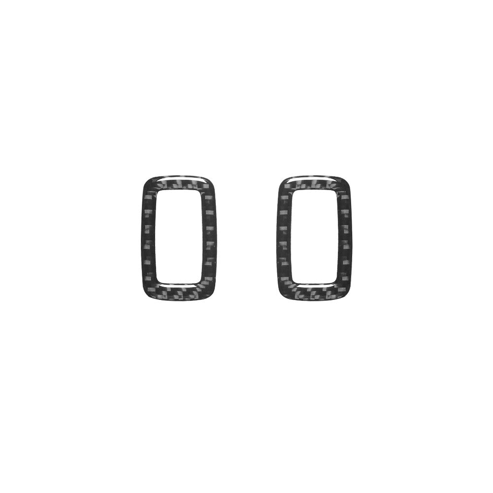 2X Carbon Fiber Rear Door Control Button Frame Trim for Dodge Durango 2014-2020