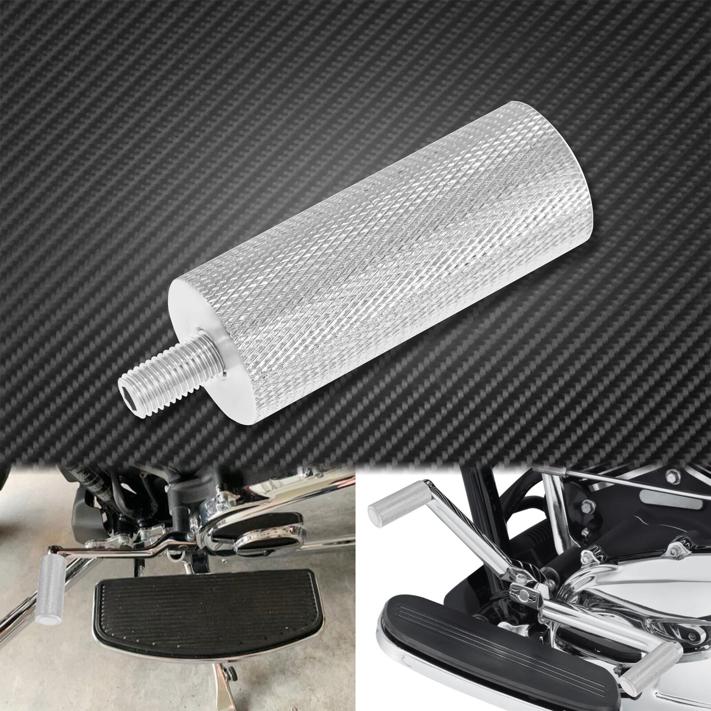 All Aluminum Silver Knurled Shifter Shift Peg Fit For Breakout Dyna Touring XL