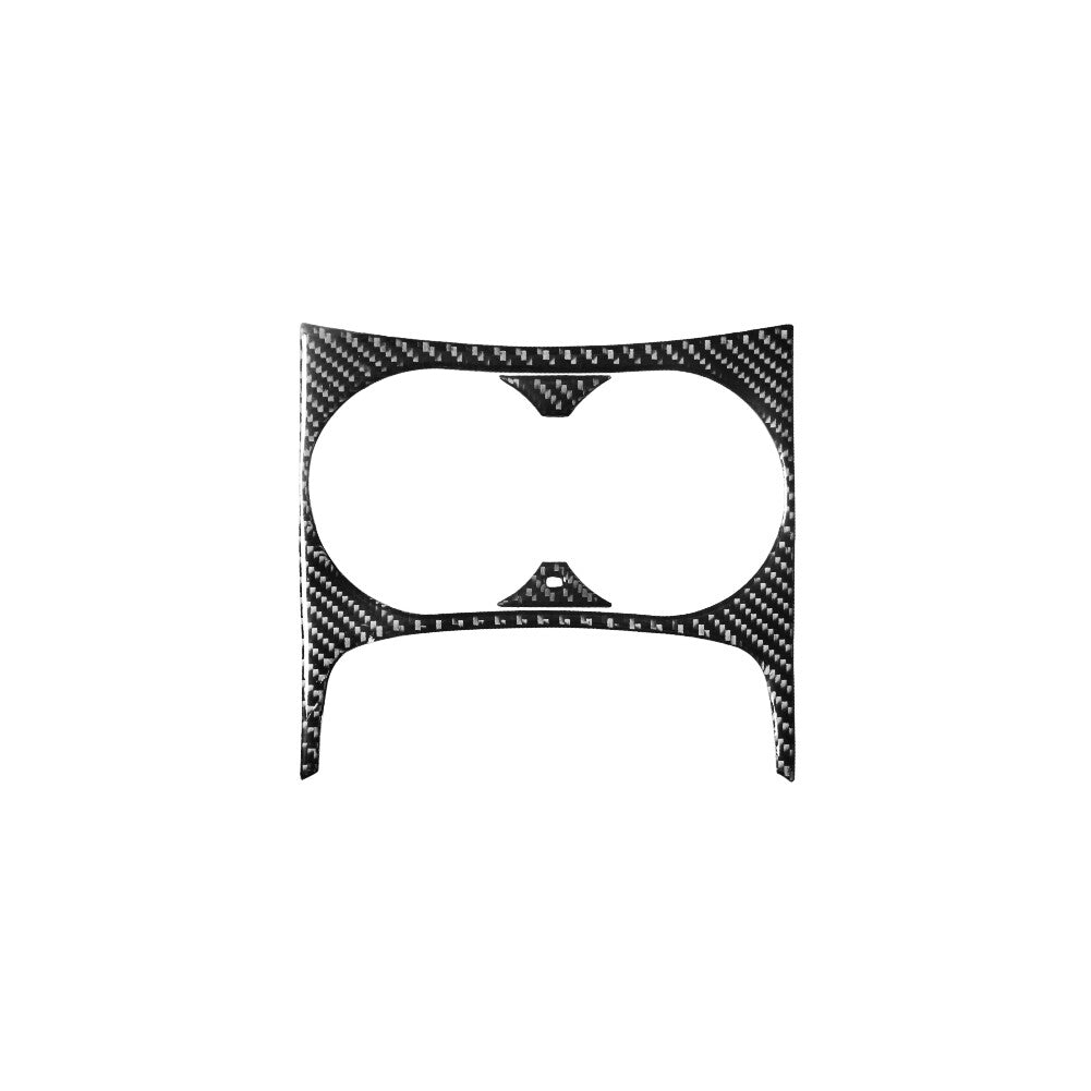 3Pcs Center Cup Holder Trim Cover Decoration Carbon Fiber for Audi Q5 2009-2017