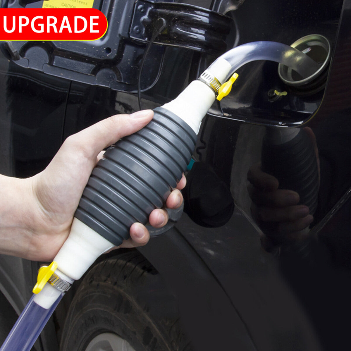 Manual Hand Siphon Barrel Pump Hose Fuels Petrol Syphon Transfer Oil Easy Tools