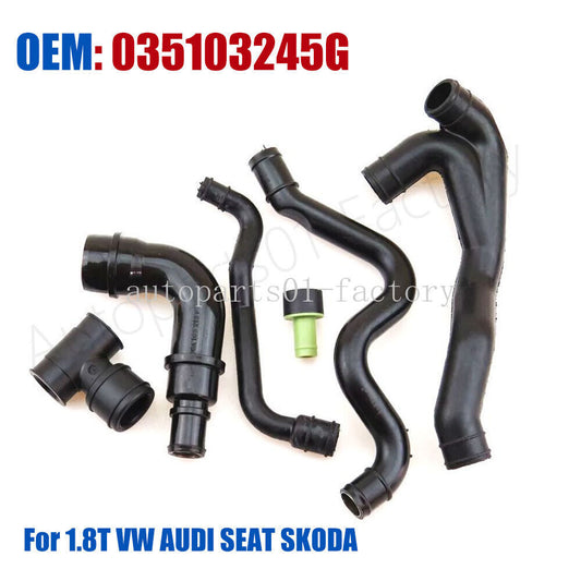 6 Pcs Breather Exhaust Vent Pipe Hose Kit For 1.8T for VW for AUDI for SEAT for SKODA