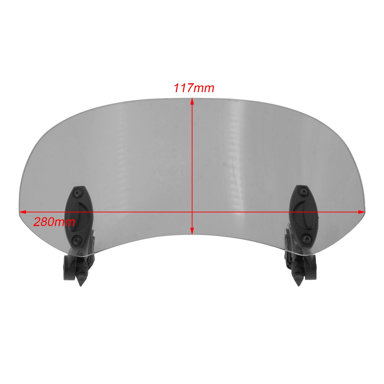 Universal Motorcycle Clip On Windshield Extension Spoiler Wind Screen Deflector